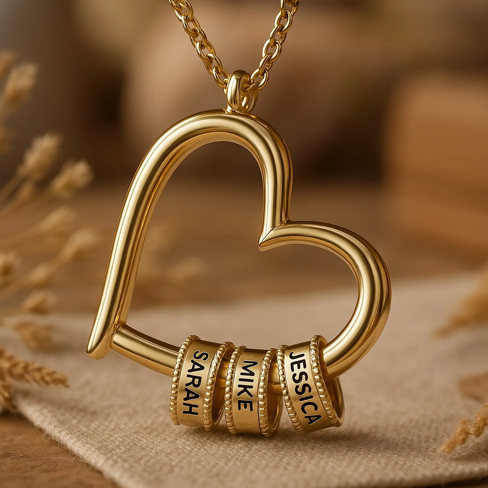 The Heart of Our Family - Personalized Beads Necklace - Image 3